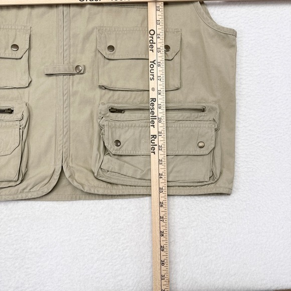 Gap Utility Vest Mens Size Large Tan Fishing Safari Hunting Travel Gorpcore - Picture 8 of 8